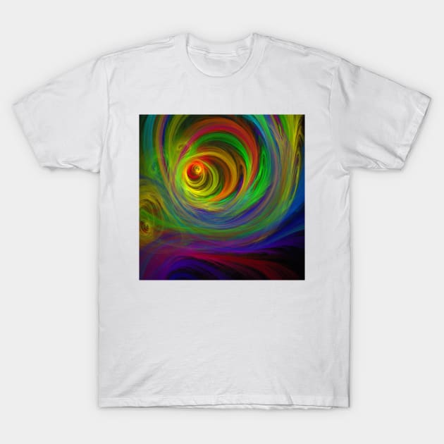 Madman's Sunrise - Apophysis Fractal Flame T-Shirt by lyle58